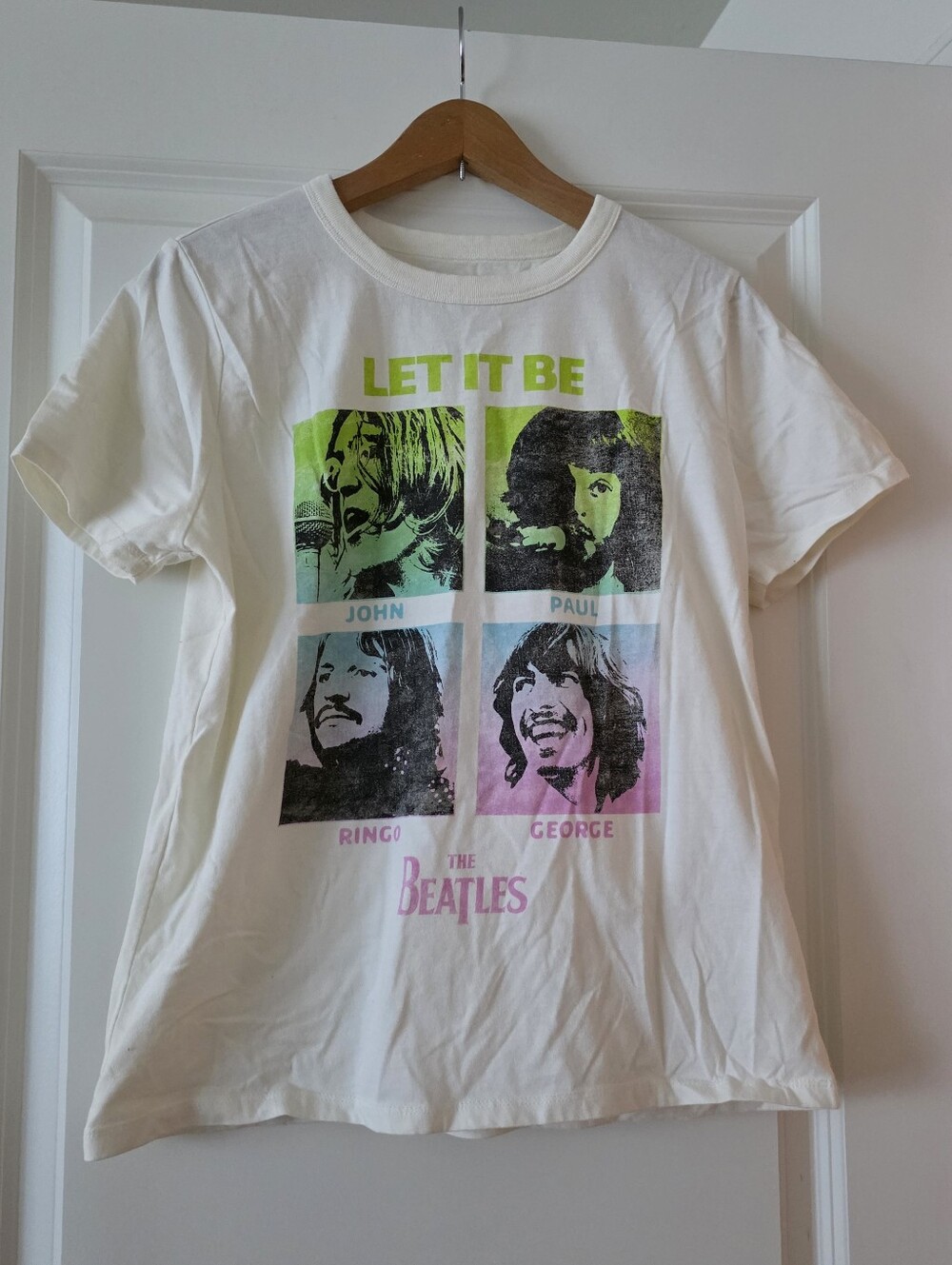 The Beatles Let It Be Graphic Tshirt Womens L Retro Boho Vibes Cotton Blend